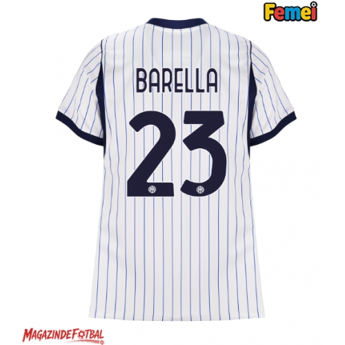 Inter Milan Nicolo Barella #23 Tricou Fotbal Replică 2026-27 Femei Deplasare Inter Milan Nicolo Barella #23 Tricou Fotbal Replică 2026-27 Femei Deplasare